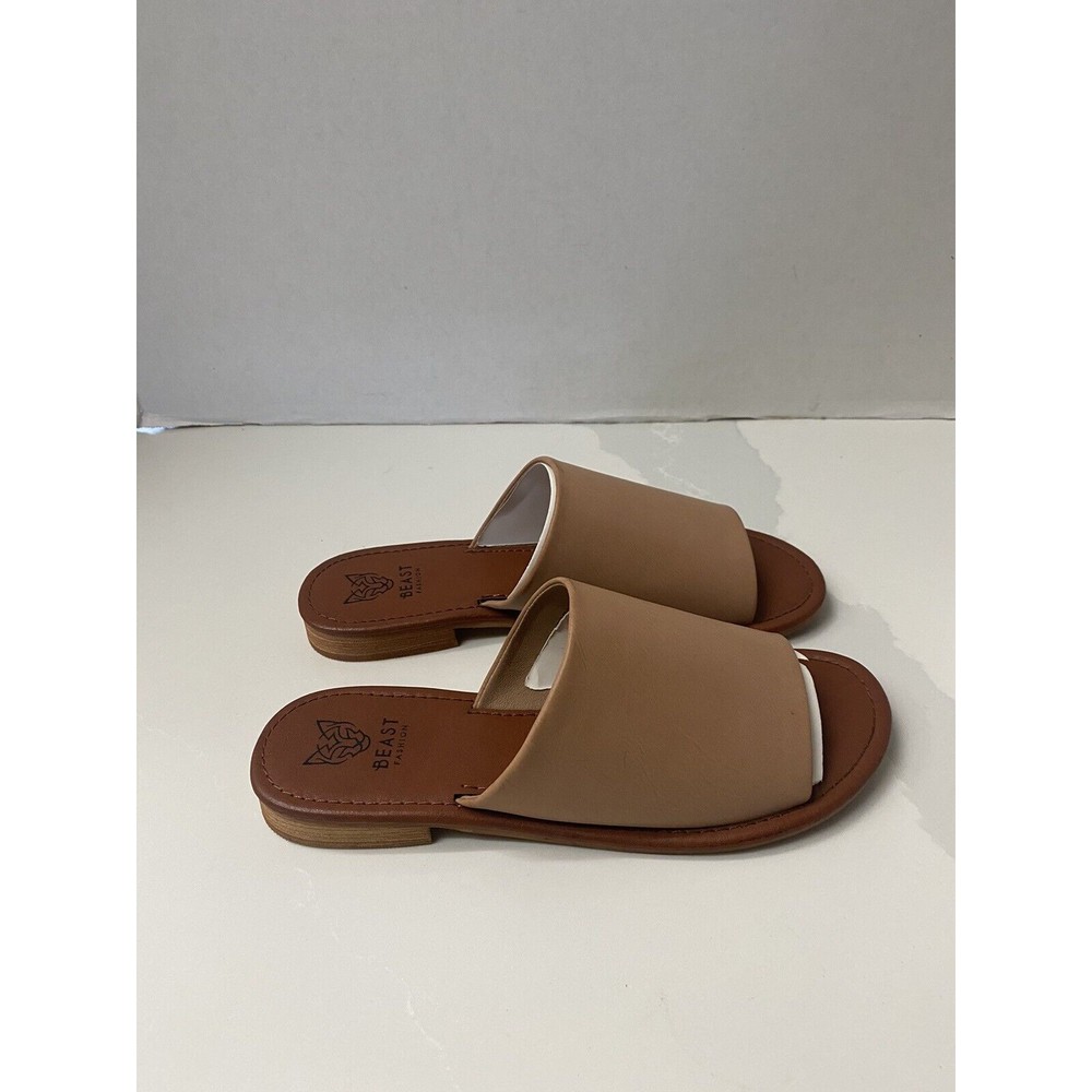 Leather Slide Sandals Blush Color The Beast Brand Size 5.5 - Picture 3 of 6